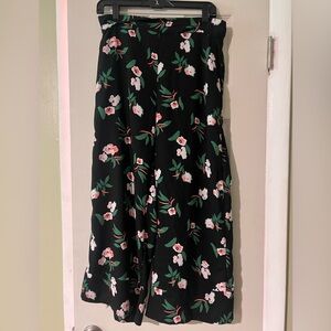 Halogen Floral Wide Leg Pants Size Small